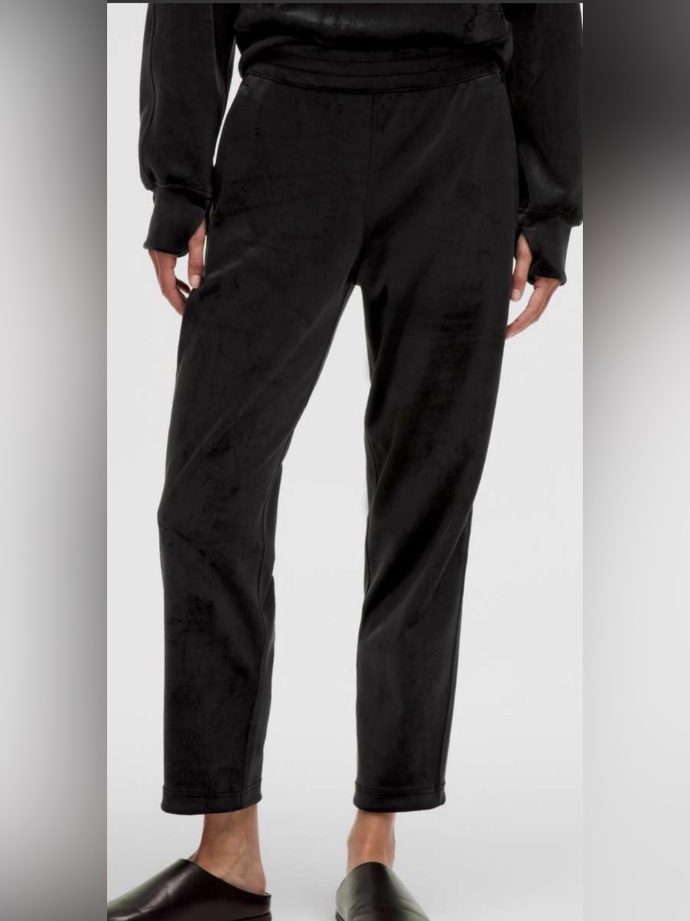 Lululemon Velvet Scuba Straight Pant Black Size Medium